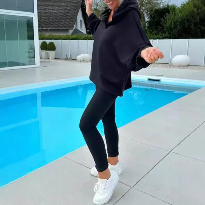 Premium Women's Hooded Sweatshirt Two-Piece Set in a variety of classic colours