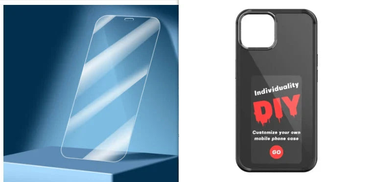 A customizable phone case with an e-ink display that allows users to wirelessly project their preferred images.
