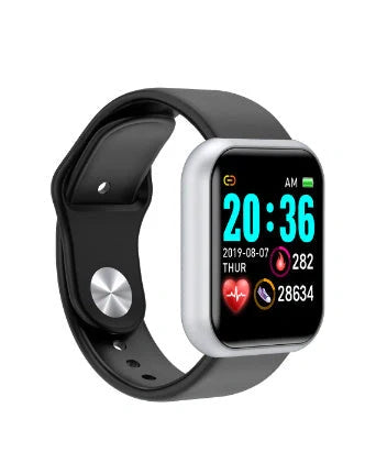 Premium Y68 Colour Smart Watch with Vibrant Display, Comprehensive Health Tracking, and Sleek Silicone Strap