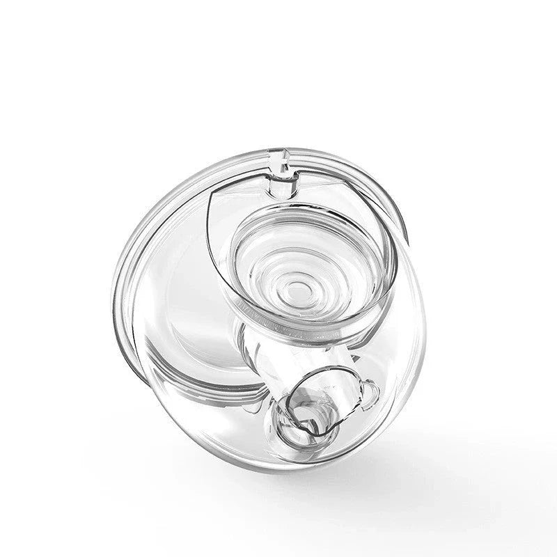 Portable, hands-free electric breast pump with quiet operation and premium construction