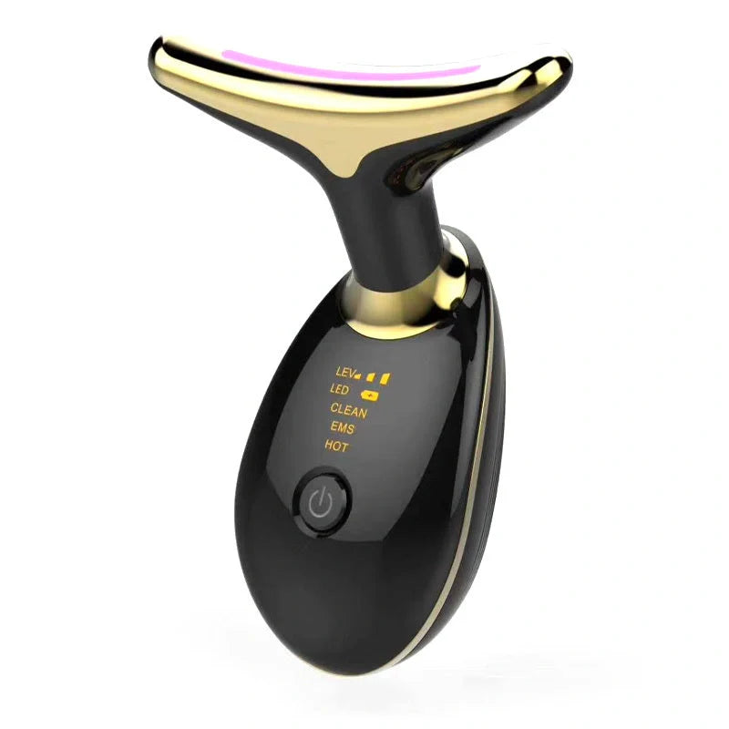 EMS Thermal Neck Massager with LED therapy for wrinkle reduction and skin tightening
