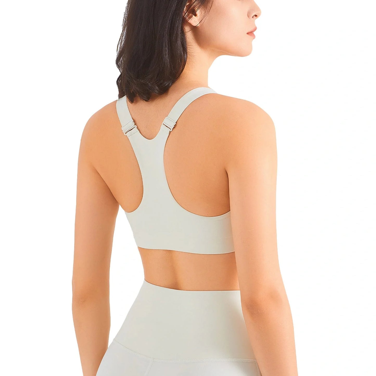 Front zip sports bra for women plus size workout in various colours