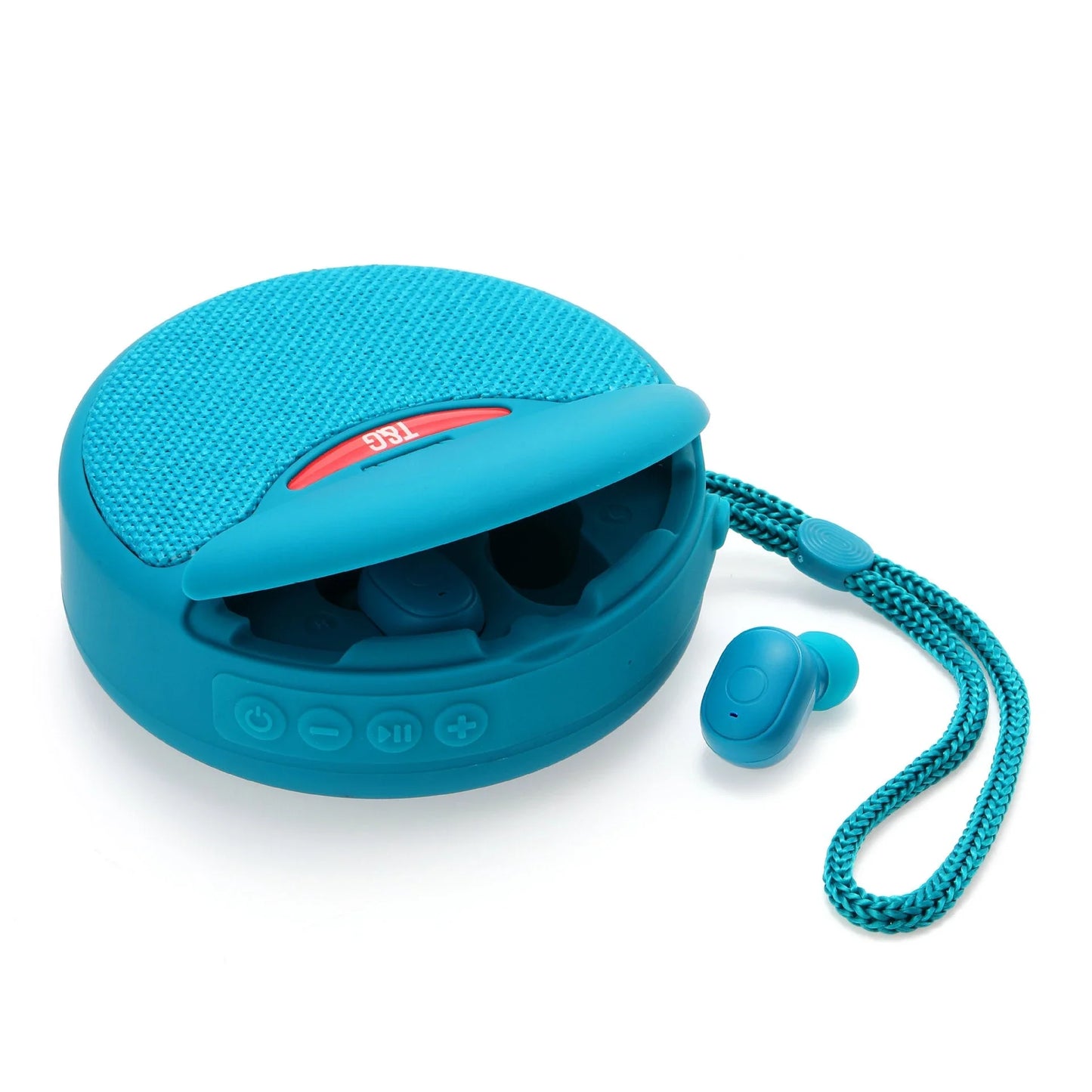 Premium wireless Bluetooth speaker with 3D stereo subwoofer, hands-free calling, and versatile connectivity options