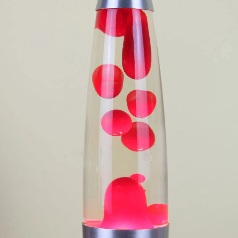 Mesmerising mood lamp with wax-filled interior, creating a captivating, soothing display of light