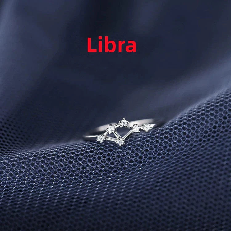 Elegant sterling silver zodiac sign rings in various astrological designs