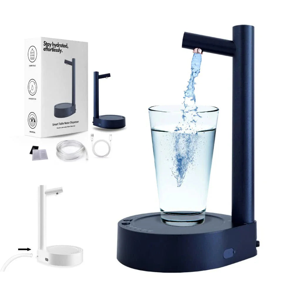 Rechargeable electric water dispenser with sleek, modern design for home, office, or on-the-go use