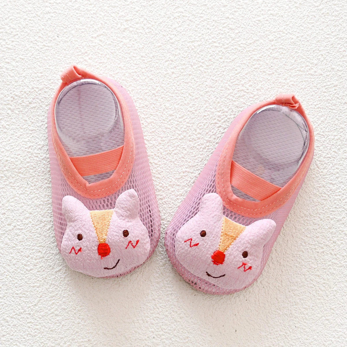 Non-slip baby shoes and socks with cartoon designs for toddlers