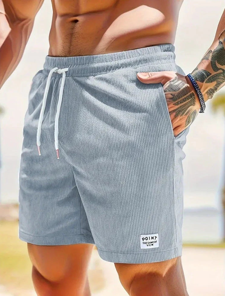 Comfortable Corduroy Drawstring Shorts for Summer Adventure