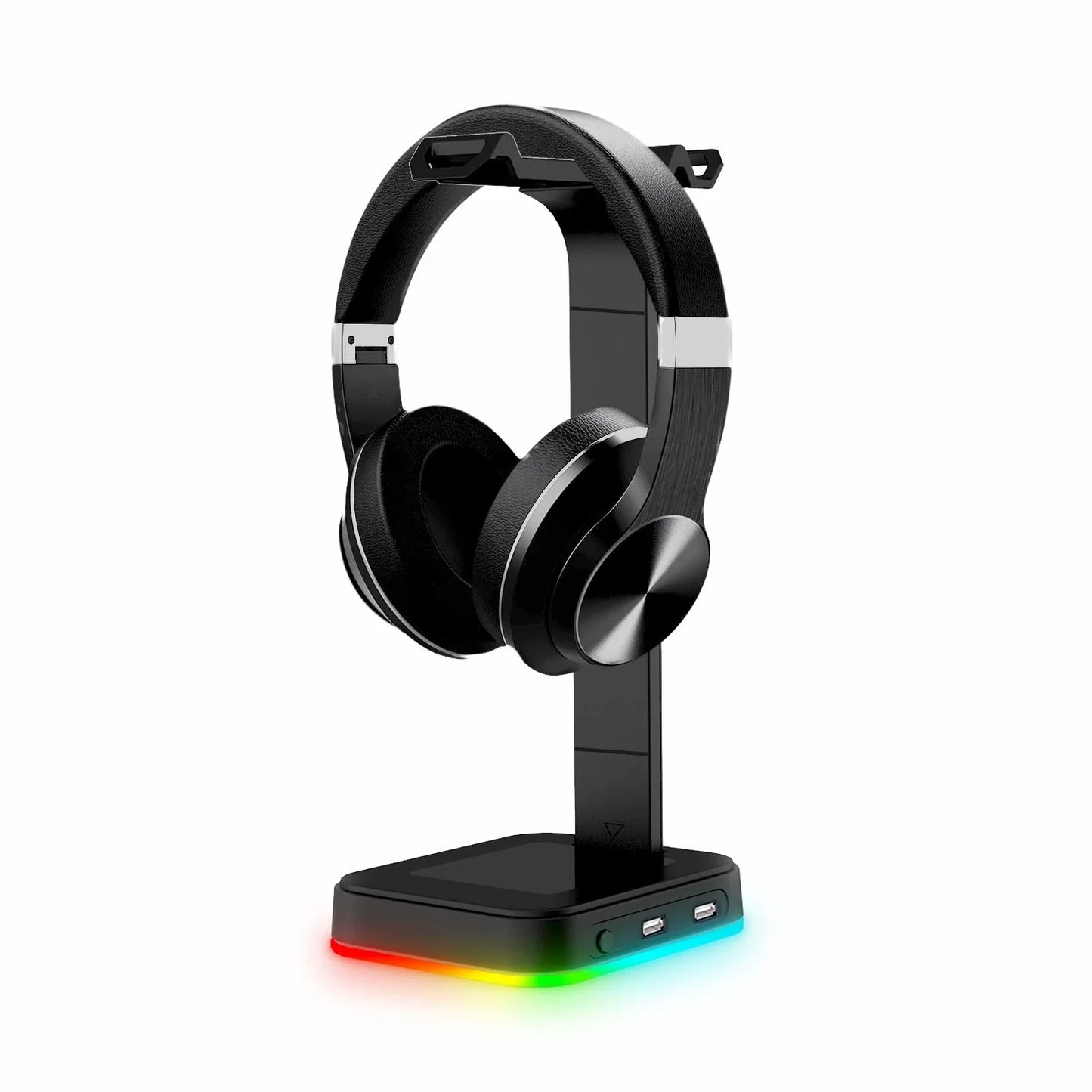 KAFRI RGB Headphone Stand with Power Strip and USB Charging Ports