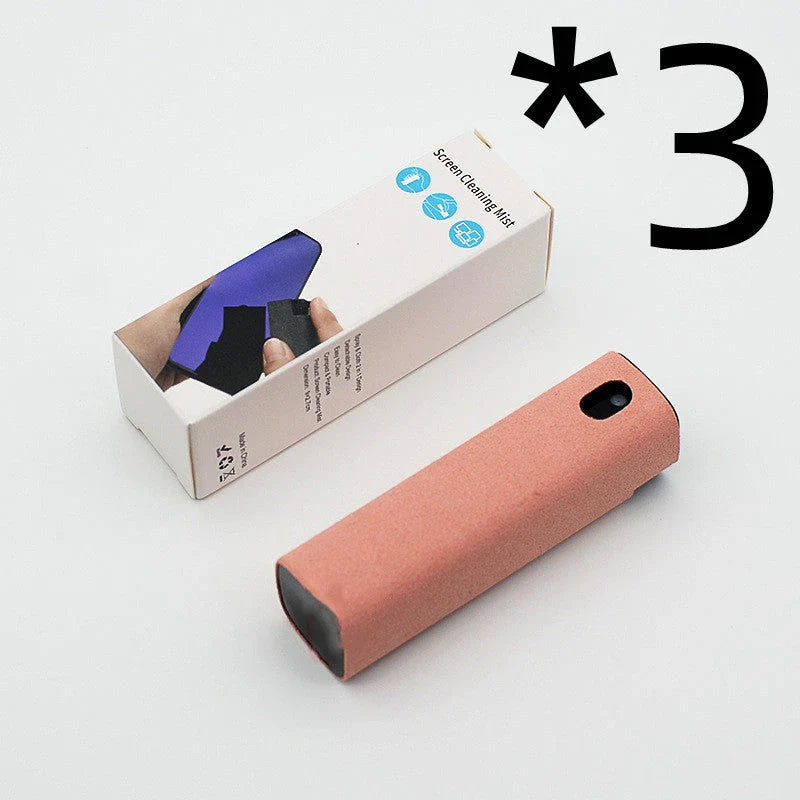 All-in-One Portable Screen Cleaner with Microfiber Wipe and Refillable Cleaning Solution