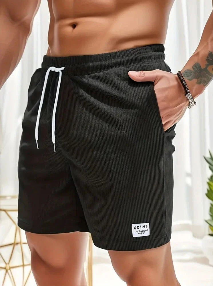 Comfortable and stylish corduroy drawstring shorts in various colors for summer wear