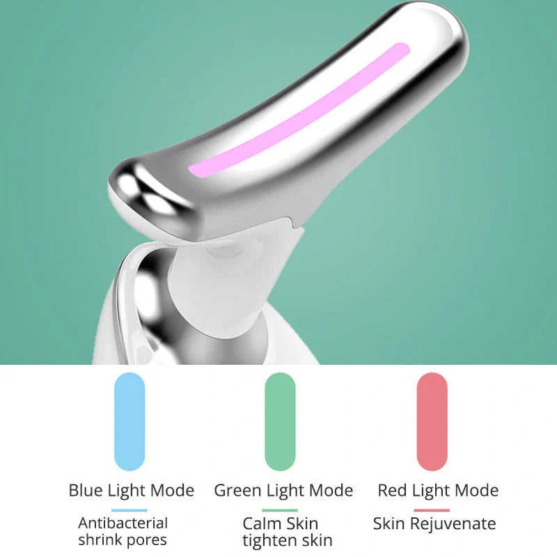 EMS Thermal Neck Massager with LED therapy for wrinkle reduction and skin tightening