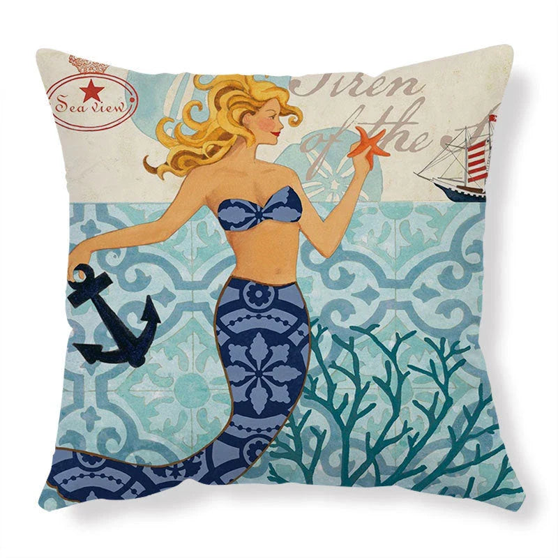 Stylish Sea Life Cushion Covers featuring vibrant marine-inspired designs to enhance British home decor