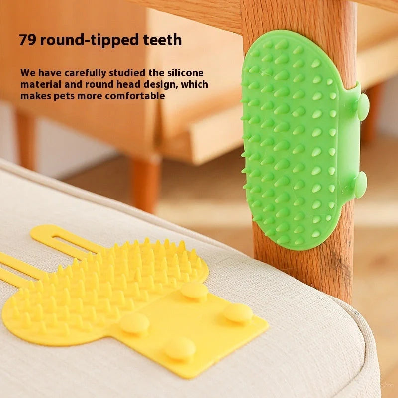 Soothing pet grooming tool with massage and hair removal features, suitable for cats, dogs and other pets
