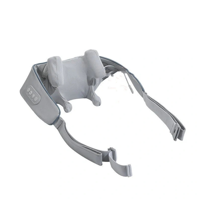 Multifunctional neck massager with remote control and heat therapy for stress relief
