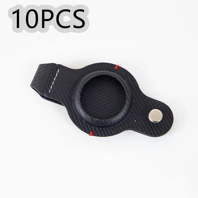Stylish AirTag Holder with Durable Key Ring - Premium PU Leather Accessory for Secure Apple AirTag Tracking