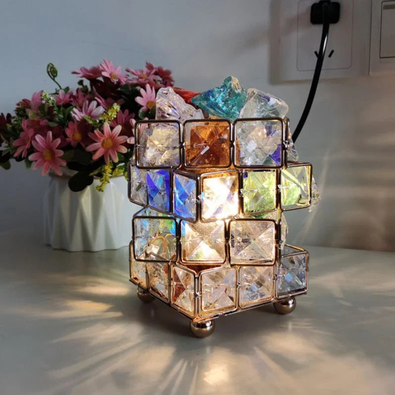 Elegant Crystal Bedside Lamp with Warm Mood Lighting