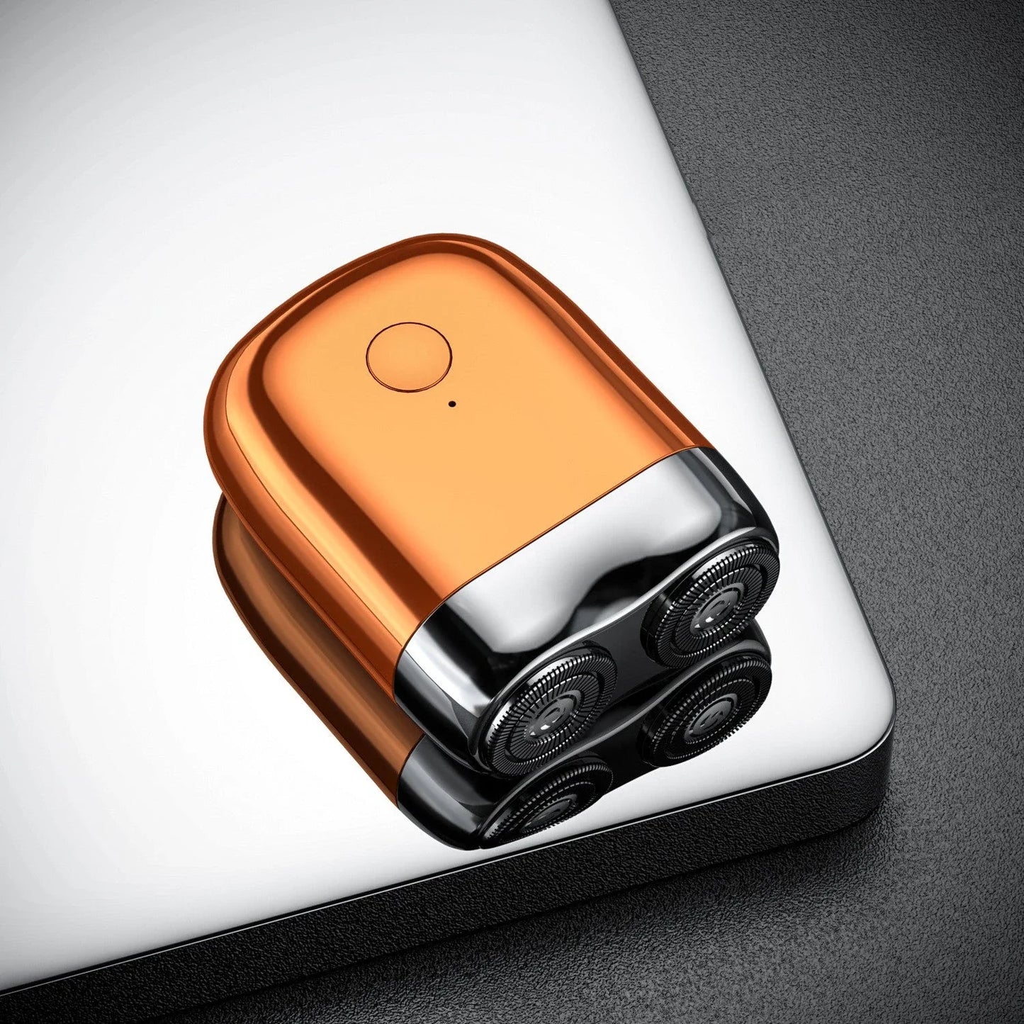 Premium cordless electric shaver for men with stainless steel blades, USB charging, and a sleek gift box design