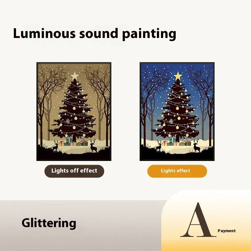 Festive Bluetooth Christmas Tree Ornament Speaker with LED Night Light and Premium Aluminum Alloy Frame