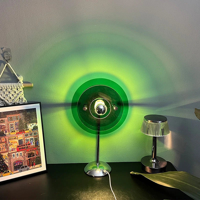 Chic and illuminating Bauhaus-inspired table lamp with cracked plexiglass shade for a mesmerising, ambient glow
