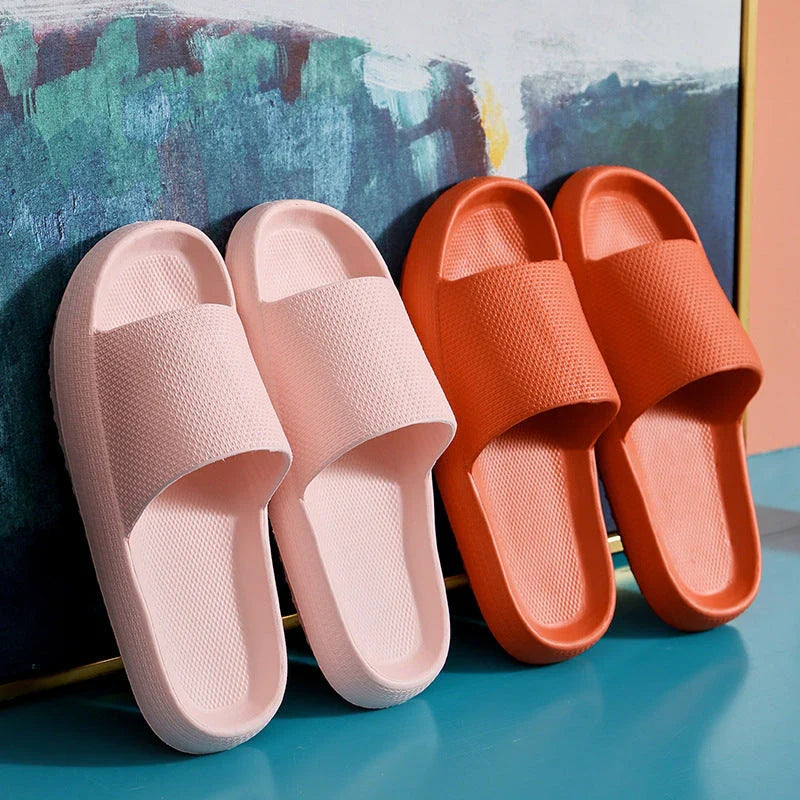 Women's premium EVA slippers in various colors and sizes, featuring soft, cushioned soles and durable non-slip design.