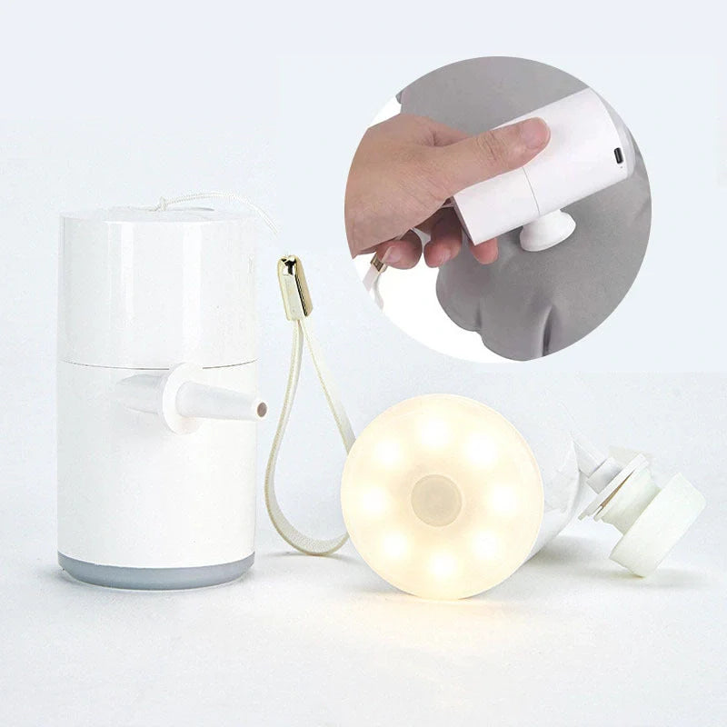 Outdoor Ultra-Long Life Electric Vacuum Three-in-One Camping Light with LED, vacuum pump, and distress signal