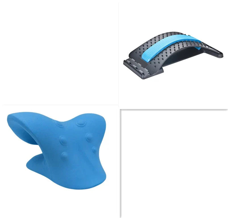 Ergonomic neck massager with six rolling balls for relieving muscle tension and soreness