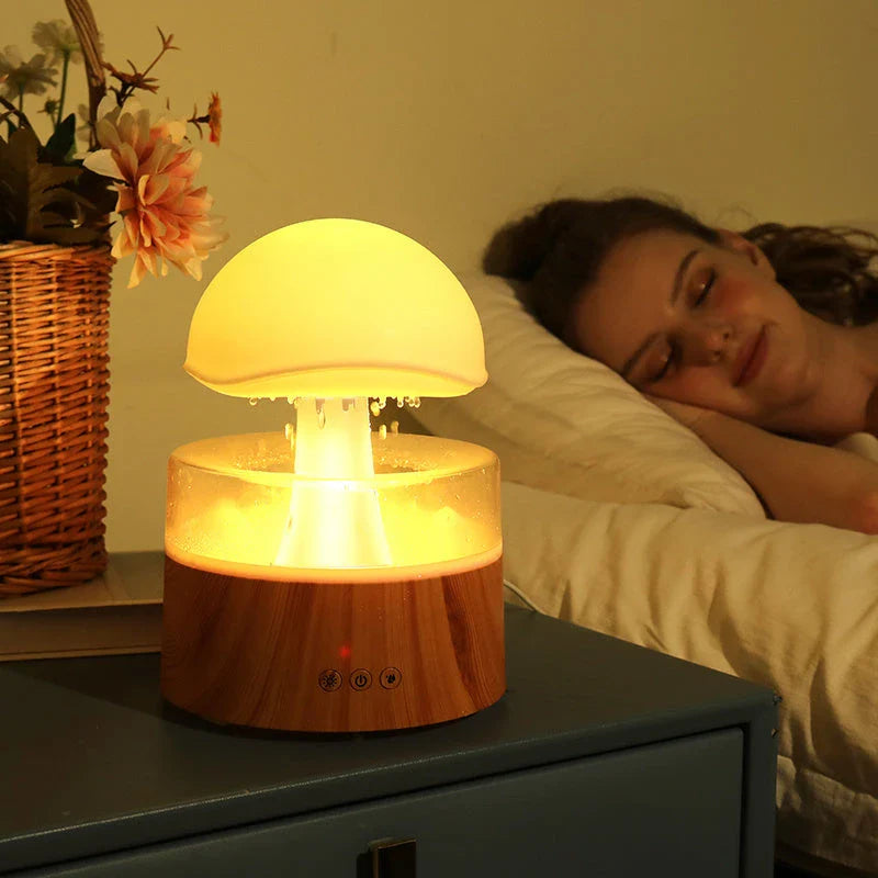 Cloud Rain Humidifier with Aromatherapy Diffuser - Relaxing Ambiance with Simulated Rainfall and Essential Oil Diffusion
