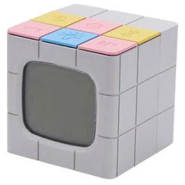 Multifunctional Rubik's Cube Alarm Clock with voice control, LED lighting, and Pomodoro timer