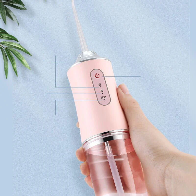 Rechargeable dental water flosser with multiple colour options and USB charging capability