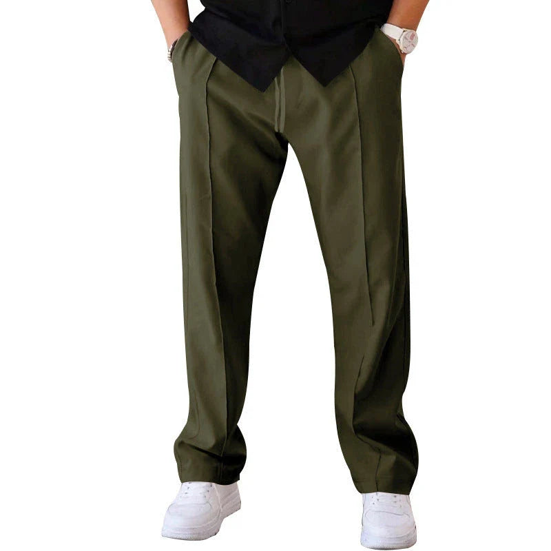 Comfortable drawstring waist casual pants for men in various colors and sizes