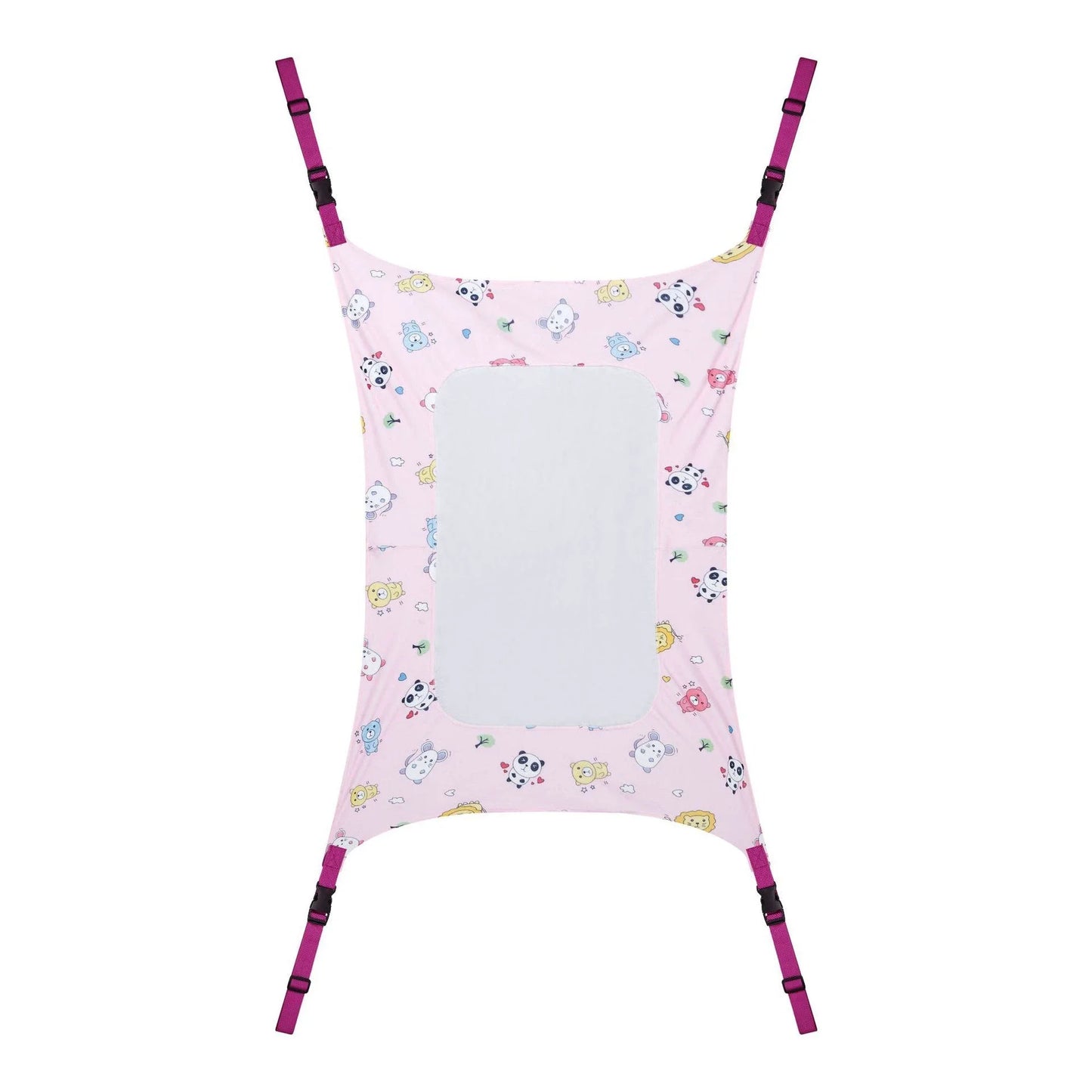 Portable baby crib hammock made of soft crushed velour in various colors to help reduce SIDS and flat head syndrome