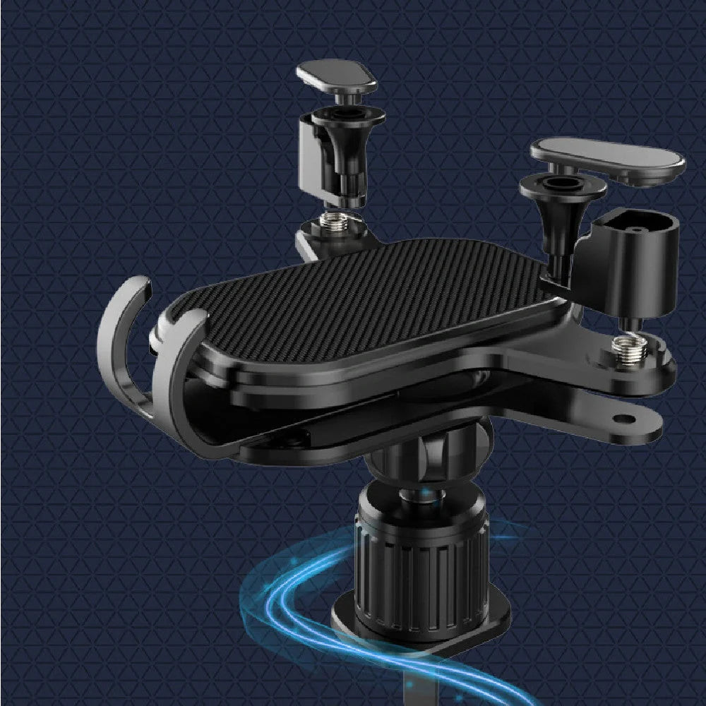 A sturdy in-car bracket with an inverted hook for securely mounting your devices in your vehicle.