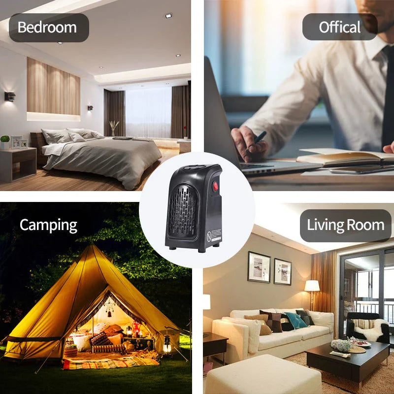 Cozy Ceramic Space Heater with adjustable temperature and airflow settings, compact and portable design for use in home or office