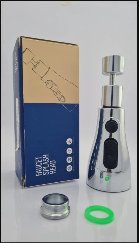 Universal pressurized faucet sprayer with 360-degree rotation and 3 cleaning modes for efficient kitchen cleaning