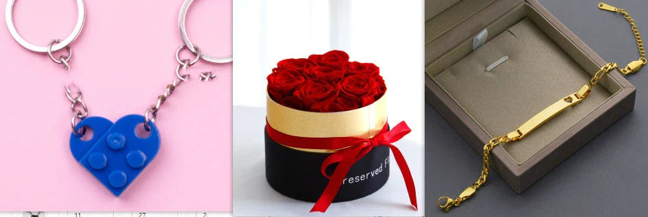 Premium preserved real roses in a luxurious gift box, a romantic floral centerpiece that lasts for years