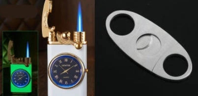 A versatile butane lighter watch with various color options and flame styles