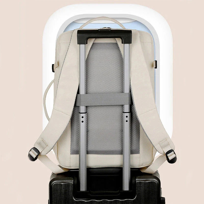 Durable and stylish travel backpack with multiple pockets, a padded laptop compartment, and versatile design for business and leisure use.