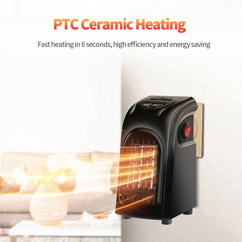 Cozy Ceramic Space Heater with adjustable temperature and airflow settings, compact and portable design for use in home or office