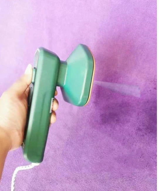 Portable Hanging Steam Iron with Ceramic Soleplate and Temperature Control for Efficient Wrinkle Removal on Clothing