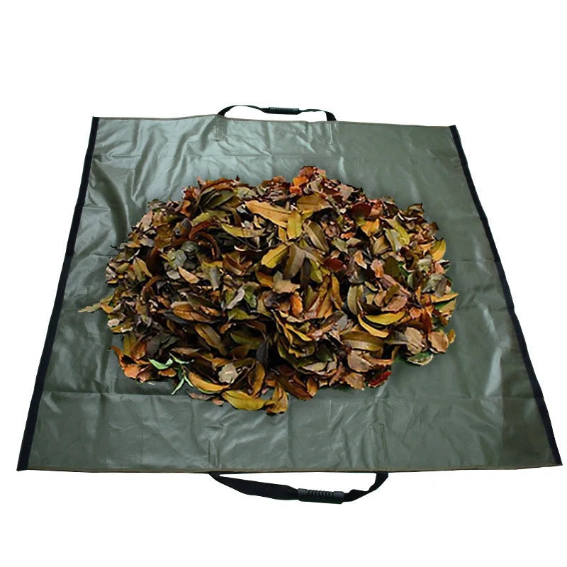Heavy-duty recyclable garden waste tarpaulin bag in green, grey, or black