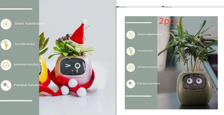 Smart Planter with AI and 7 sensors for easy plant care in various colours