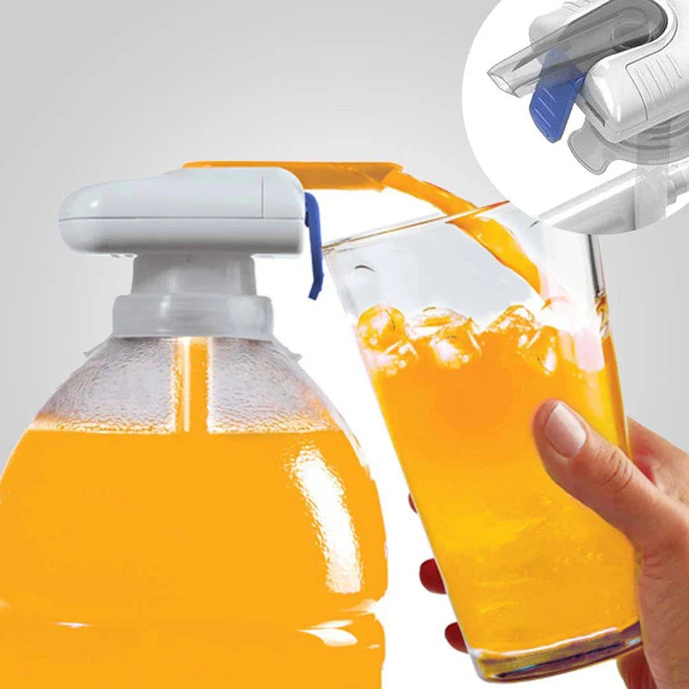 Premium electric drink dispenser with battery-powered motor for hands-free beverage serving