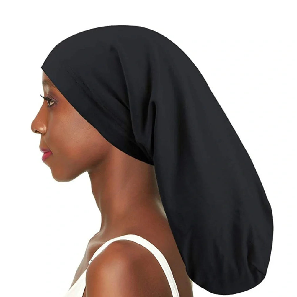 Women's adjustable satin nightcap in various colours with cotton lining