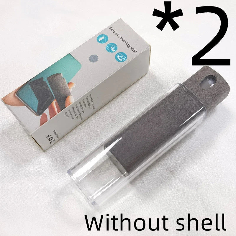 All-in-One Portable Screen Cleaner with Microfiber Wipe and Refillable Cleaning Solution
