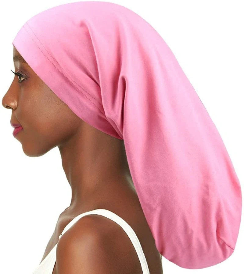 Women's adjustable satin nightcap in various colours with cotton lining