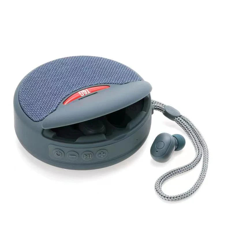 Premium wireless Bluetooth speaker with 3D stereo subwoofer, hands-free calling, and versatile connectivity options