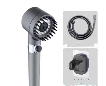 Premium 3-mode high-pressure shower head with detachable filter, made of durable ABS material for a relaxing and refreshing shower experience.