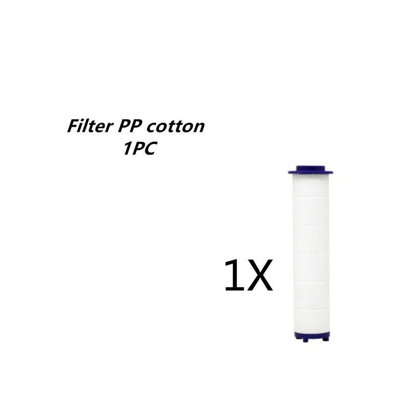 A high-pressure shower head with a stop button, cotton filter, and powerful water pressure for a luxurious bathing experience.