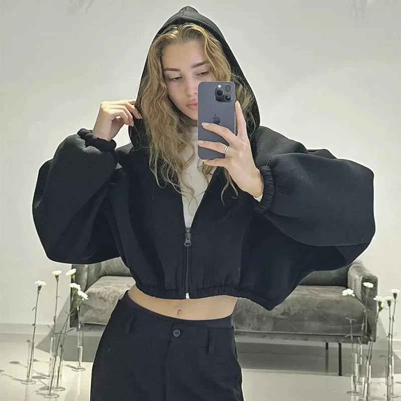 Stylish women's solid colour hoodies in various colours and sizes